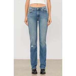 NEW ETERNE chloe straight leg jean in medium indigo